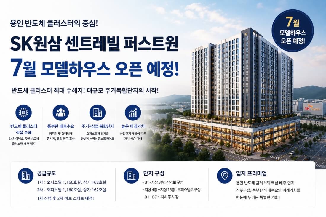 용인시에 SK원삼 센트레빌 퍼스트원 분양 본격화